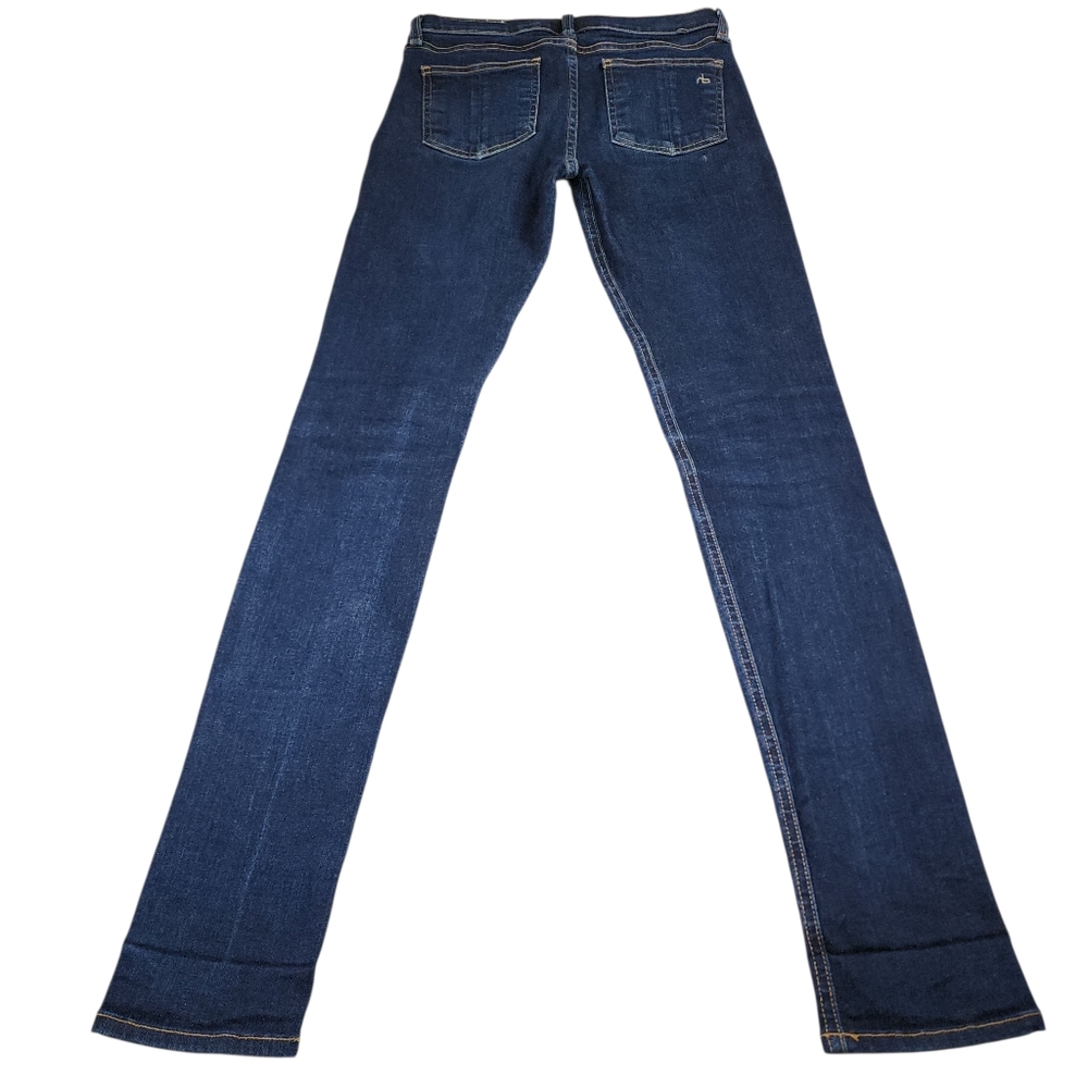 rag & bone High Rise Skinny Dark Wash Fitted Stretch Denim Jeans Size 26x29.5 - Picture 2 of 14